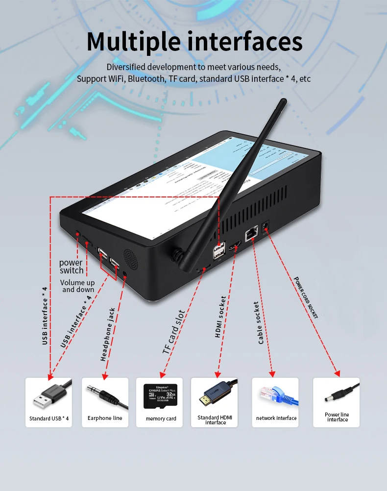 PIPO X8S PRO 7inch Win 10 OS Z3735F Quad Core 1.83GHz Mini PC64G 2G32G/ Android OS POS system 7inch pipo x10s