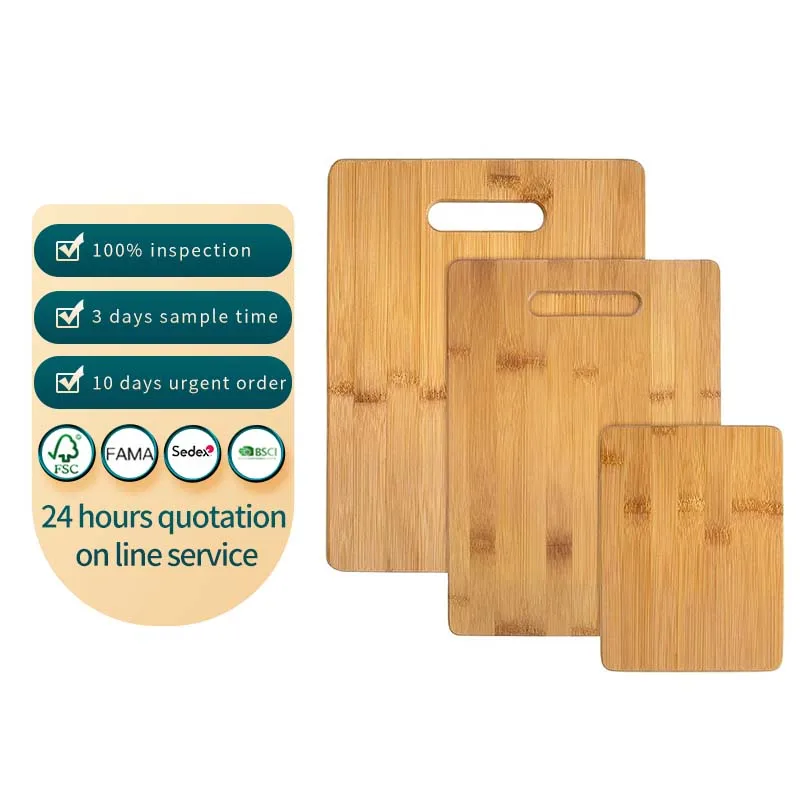 Totally Bamboo 3-Piece Bamboo Cutting Board Set 3 Assorted Sizes of Bamboo Wood Cutting Boards for Kitchen