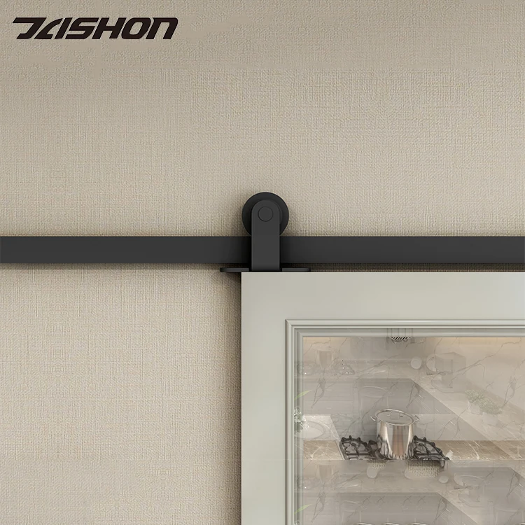 6FT Single Panel Sliding Mirrored Barn Wood Window Glass Door Hanging Rail