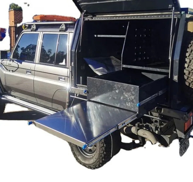 250 lbs Load Full Extension Drawer Slides with Lock for 4x4 full aluminium ute tray canopies waterproof and dustproof toolbox