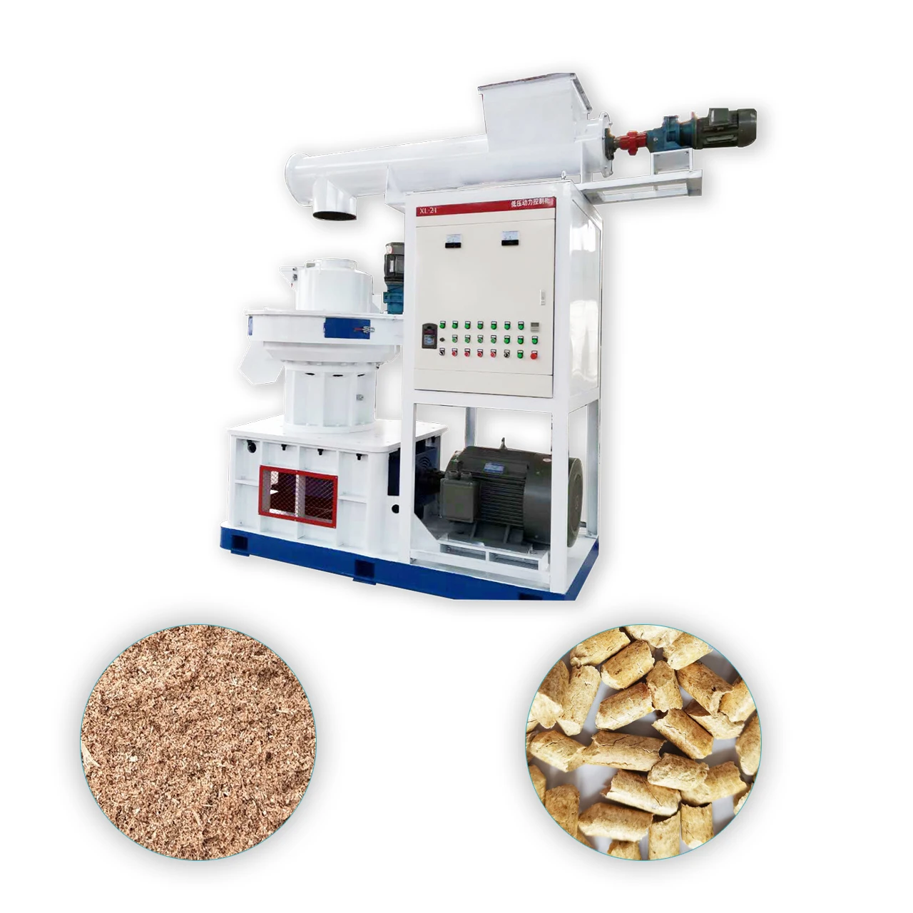 High Capacity Biomass Pellet Machine Wood Pellet Production Equipment High Pressure Biomass Pellet Extruder