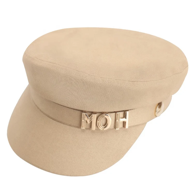 Fashion lady beret sheer militaire shining us army black cotton beret hat men military beret