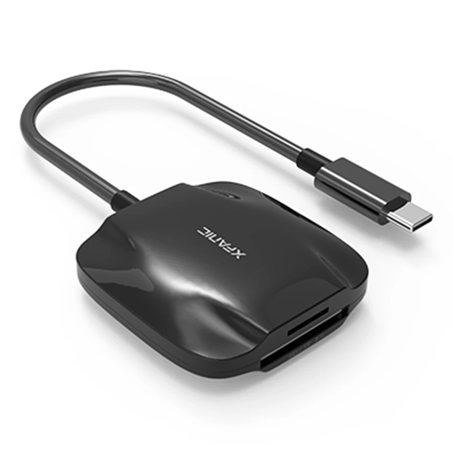 Plug and Play USB-C to SD4.0 and TF4.0 Memory Card Reader Support Read and Write with High Transfer 300M/s