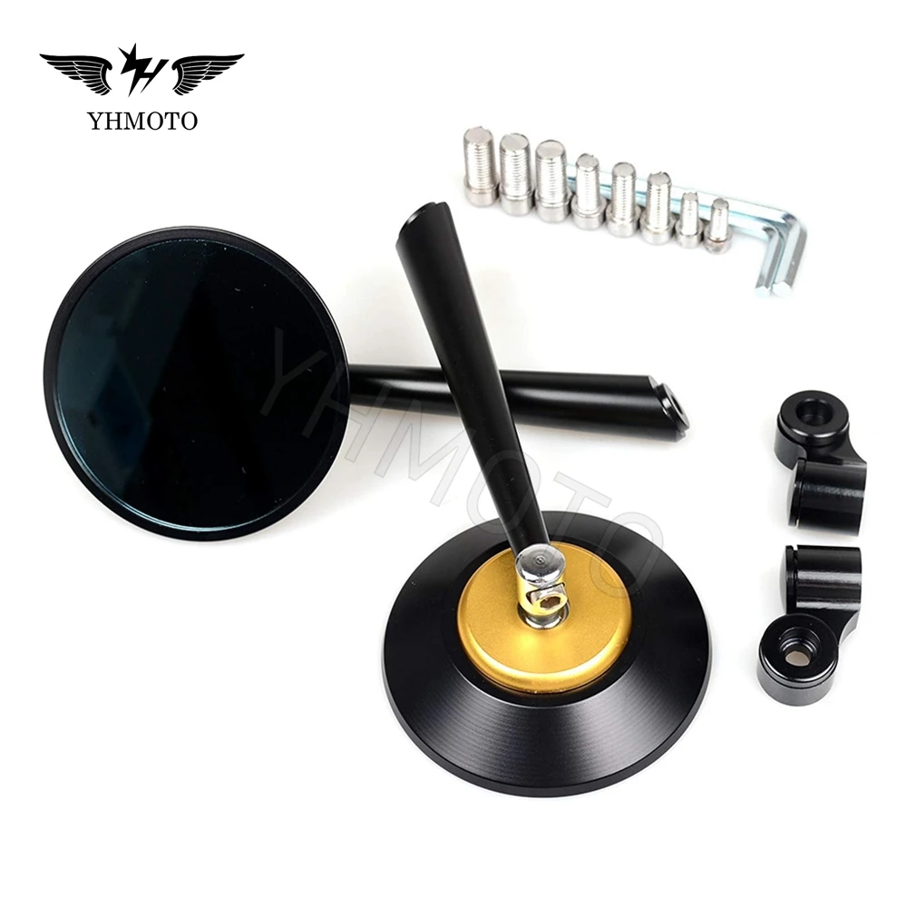 Motorcycle Motocross Parts Round 8mm 10mm Motorrad Spiegel Rear View Side Mirror For Ducati BMW Kawasaki Benelli Yamaha