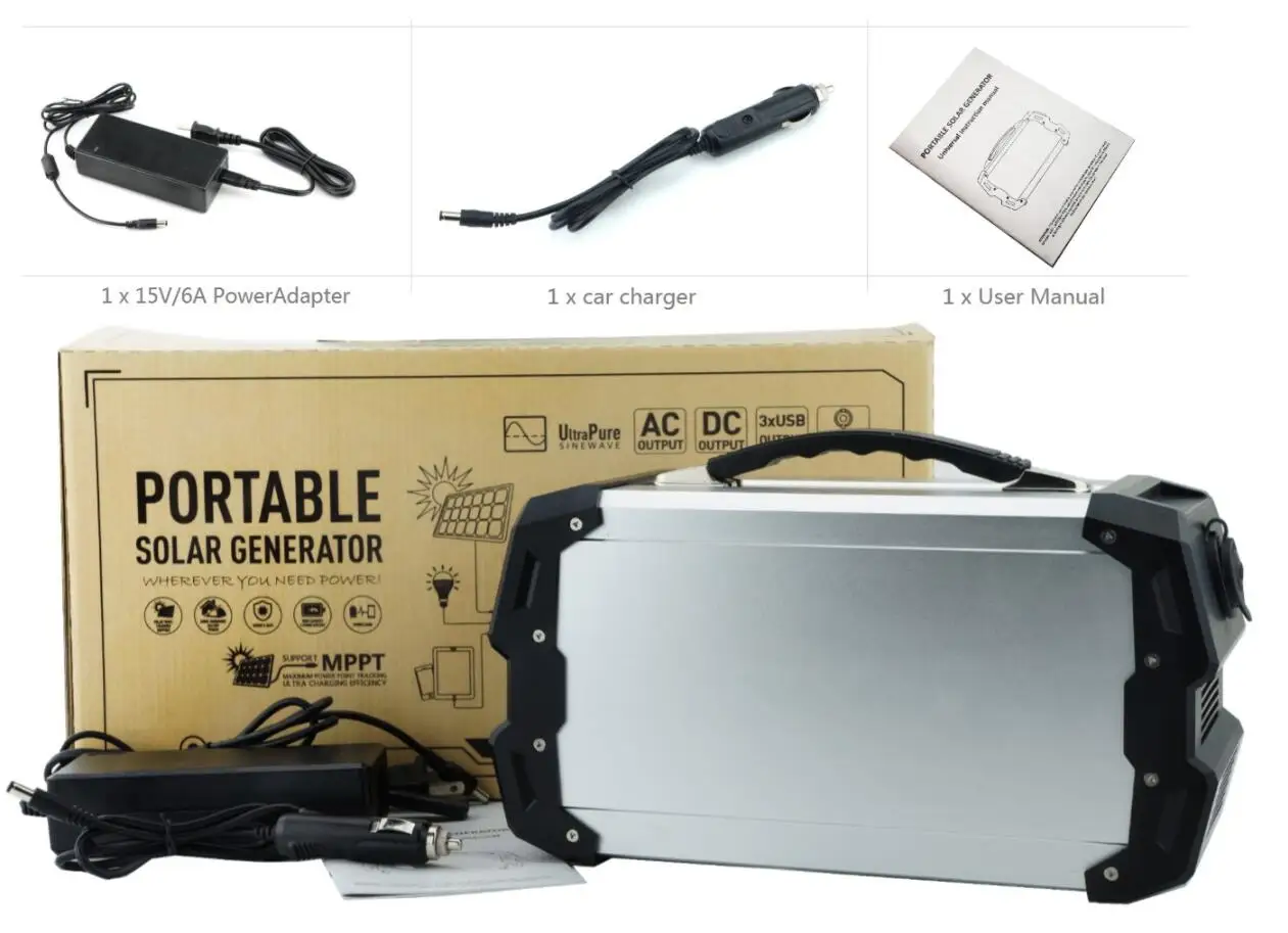 400w pure sine wave Portable Power Supply 120000mAh generator solar portable S650 Solar Camping Portable Power Bank