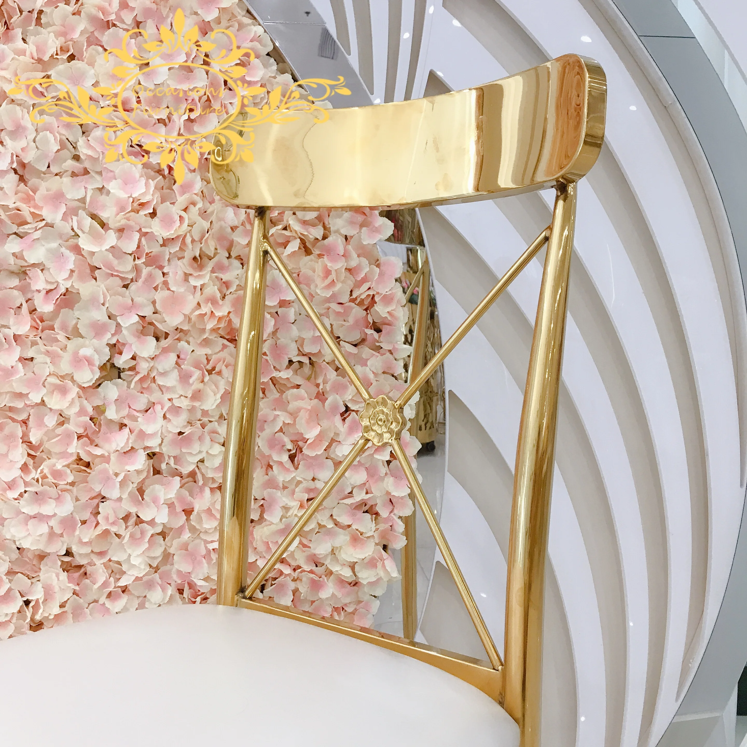 Simple design cross Back Dining Chair for Wedding Party indoor party chair rental Events Commercial Furniture