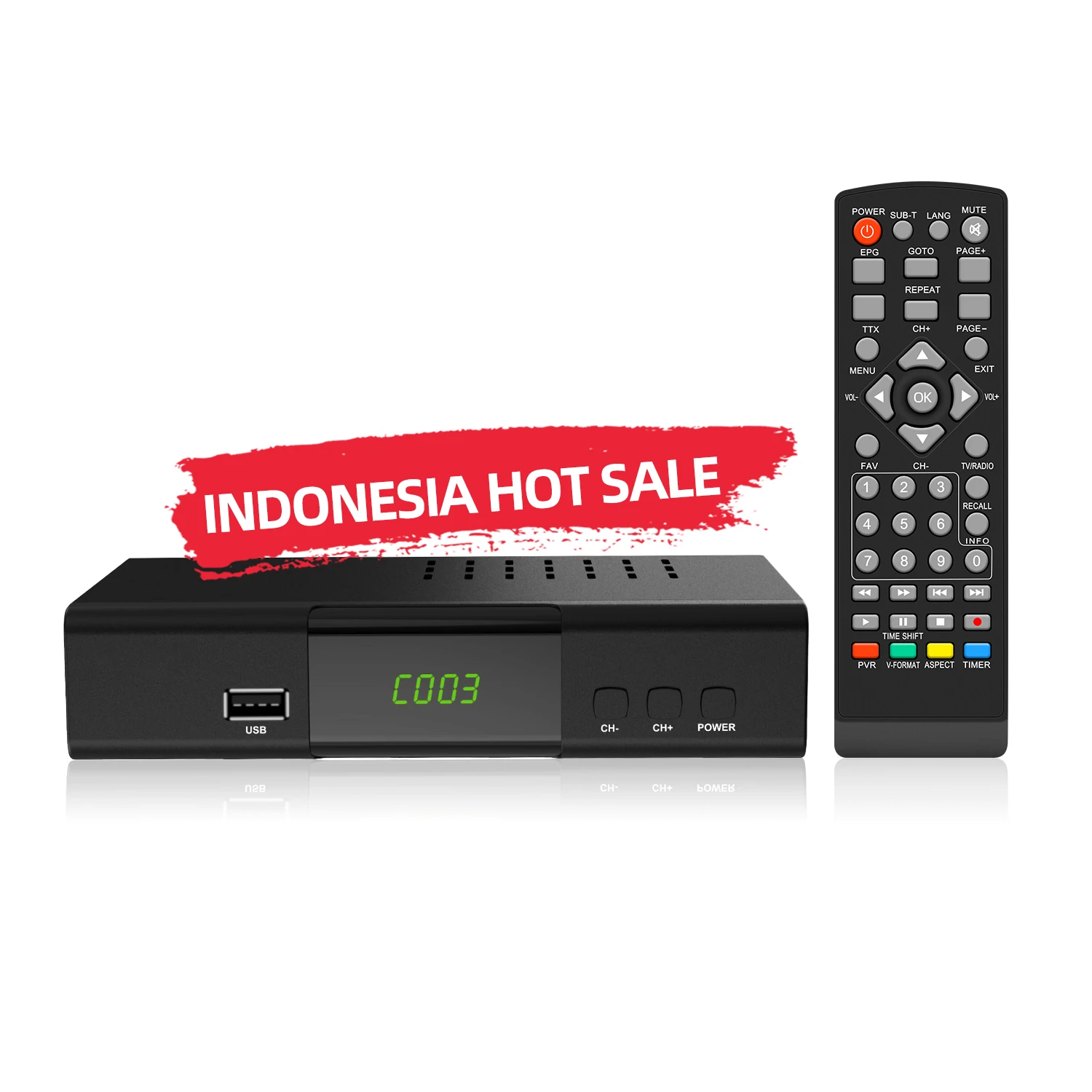 best Full HD 1080P DVB-T2 TDT Digital TV Receptor Decodificadortv stb tv digital dvb t2 matrix set top box indonesia