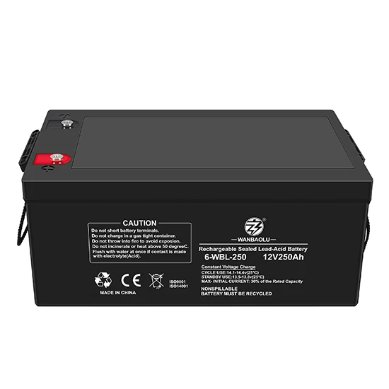 WANBAOLUFree Maintenance Lead Solar Inverter Battery Acid AGM 12v 250ah Black Red White Blue Copper OEM Terminal Rohs Color Type