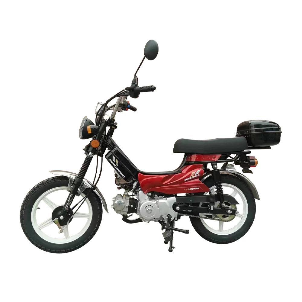 Wholesale fuel gasoline motorcycle with Storage basket mini motorcycle with driving lights and Long seat moped