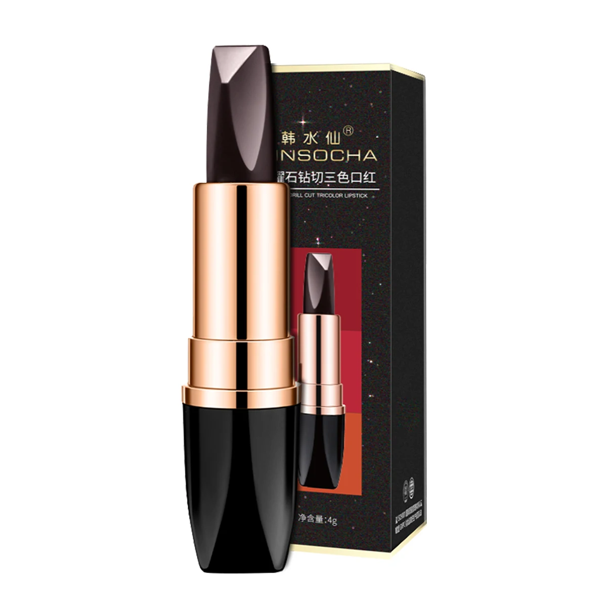 Wholesale Price Luxury Waterproof And Non Dizzy Makeup Three-Color Lipstick For Export