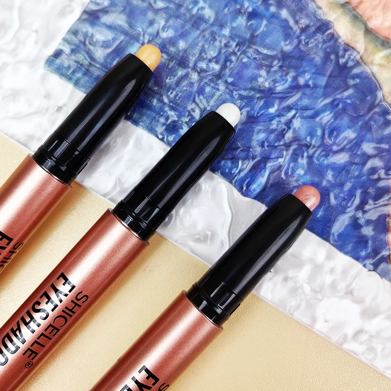SHICELLE  Professional Waterproof Eyeshadow Pencil Glitter Shadow Stick Eye Makeup Dry Eye Shadow Type with Private Label