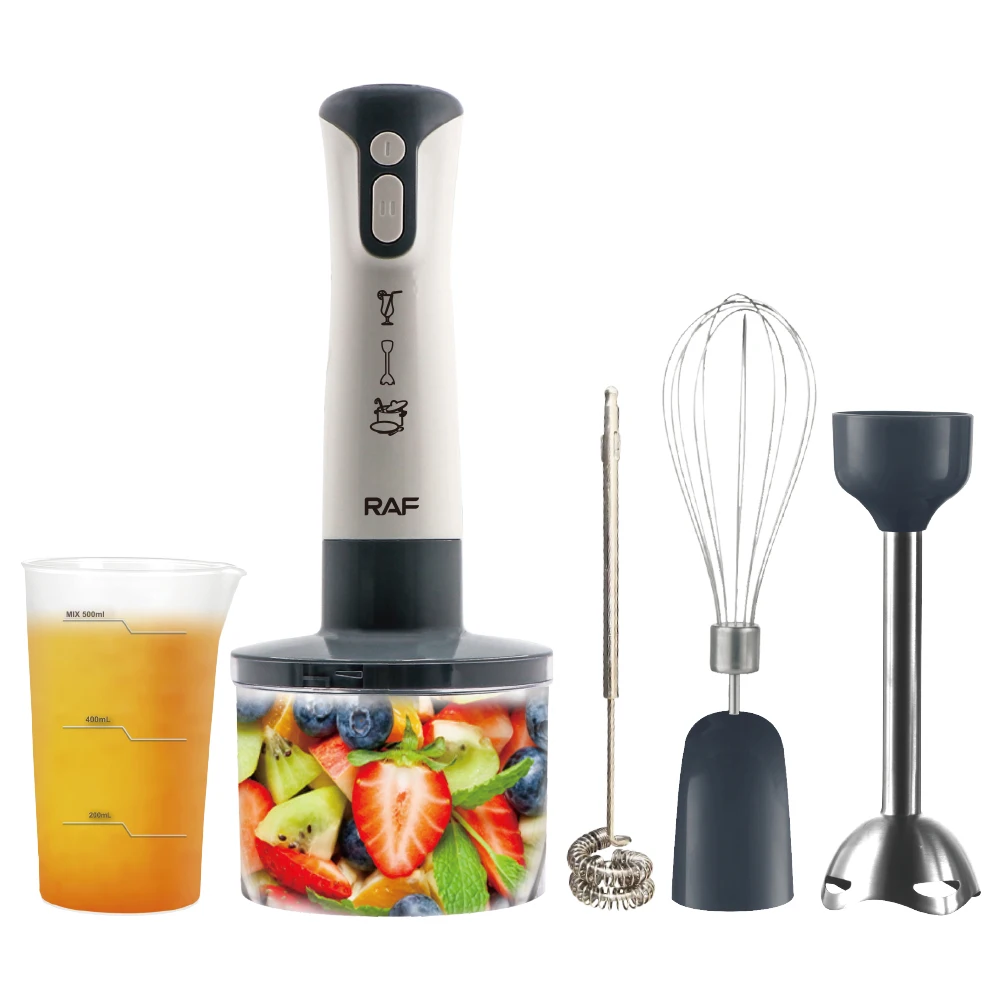 RAF 5 in 1 Multi-Purpose High Power 2000w Hand Held Stick Blender Immersion Hand Blender