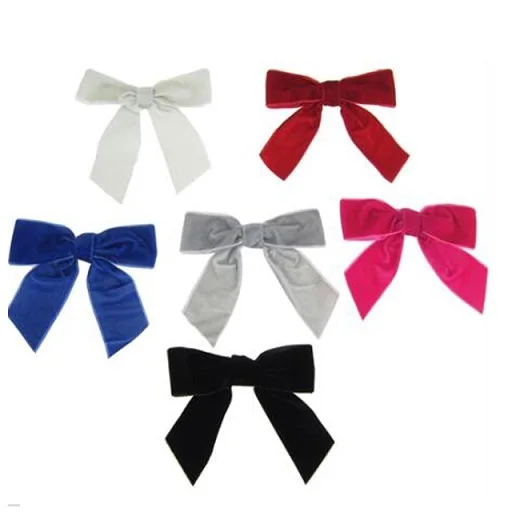 OKAY Custom Luxury  5 inch velvet bow ties self tie velvet knot bow for Christmas