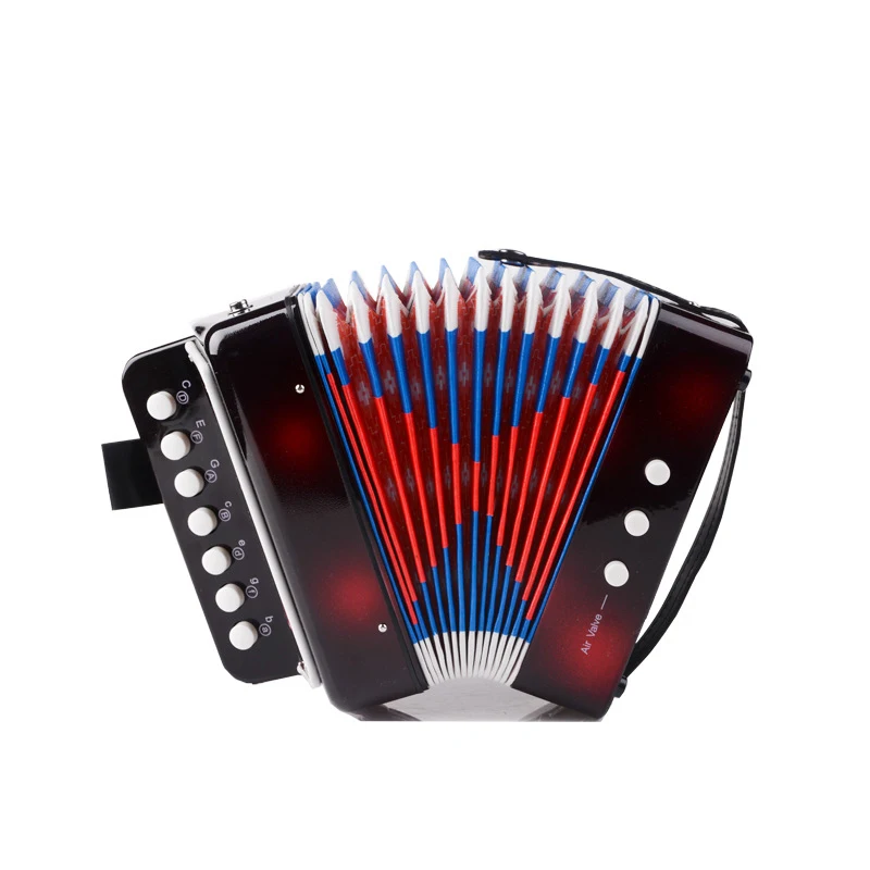 Keyboard Instrument Children Toy Accordion ABS Plastic 2 Bass Buttons 7 Key Diatonic Button Toy Accordion For Sale