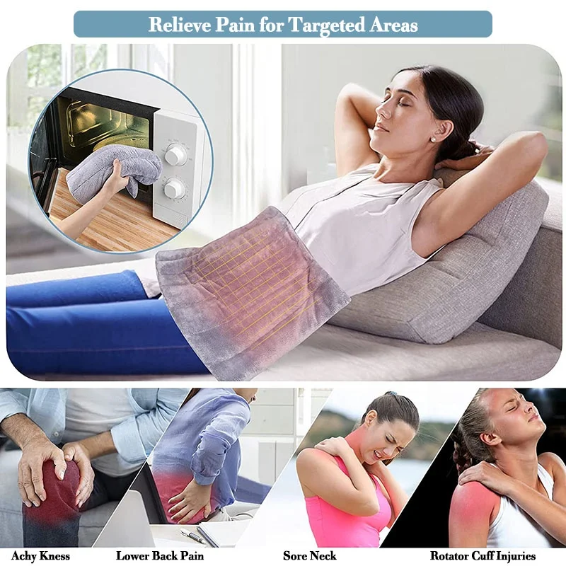 rehabilitation therapy supplies custom reusable microwave heat pad for back pain
