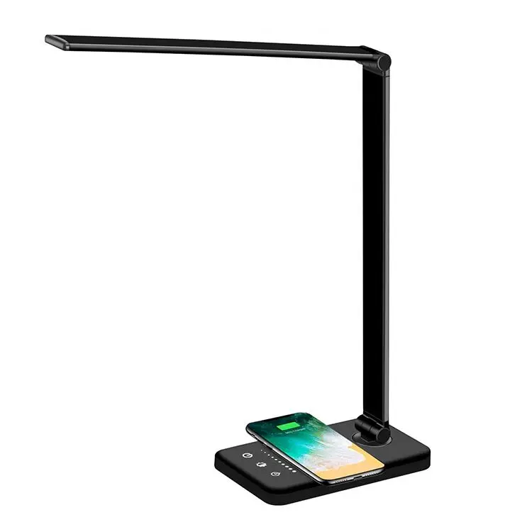 Desk Lamps Wireless Charging White Black Color Temperature Adjustment Table Lamp