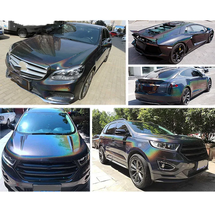 
Good Quality Full Car Body Stickers Waterproof Pvc Vinyl Air Bubble Free Chrome Laser Black Film Car Wrap Vinyl 