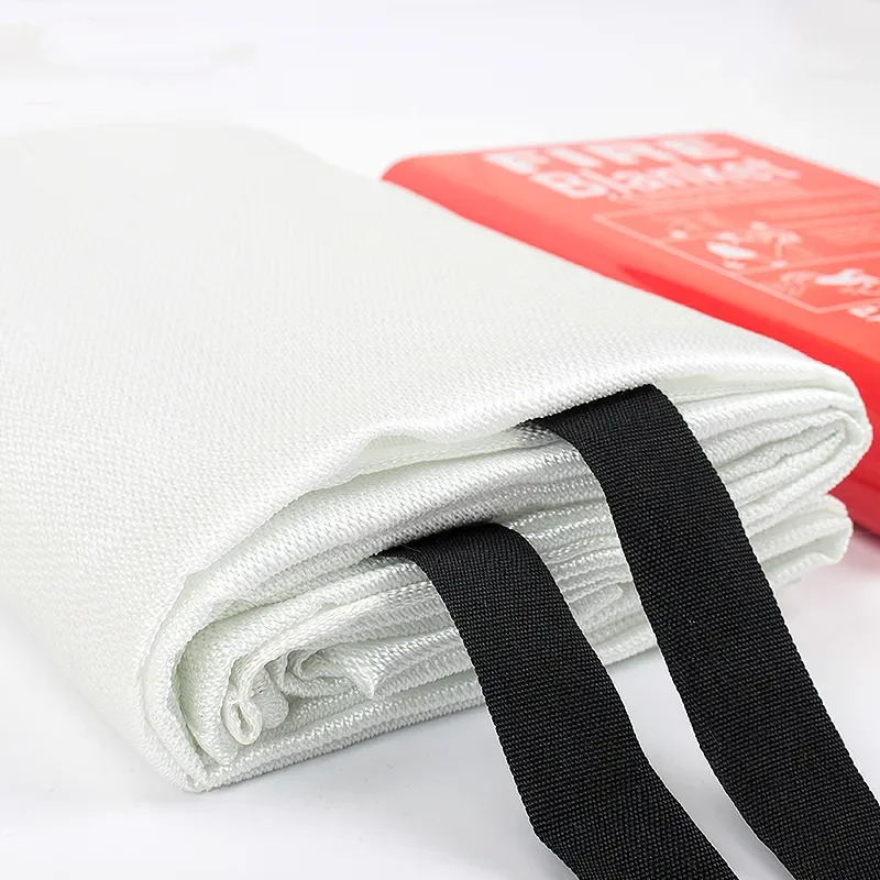 1*1m EN1869/ASTM F1989 Fiberglass Silica Anti Emergency Fire Blanket Fire Insulation Fiberglass Fire Proof Blanket