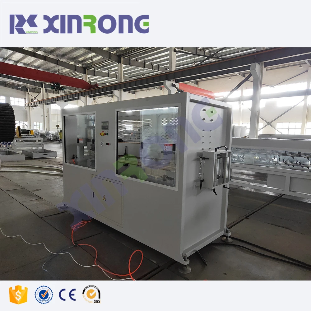 Xinrong 3000mm HDPE winding pipe extrusion line /HDPE plastic hollow wall winding spiral pipe machine
