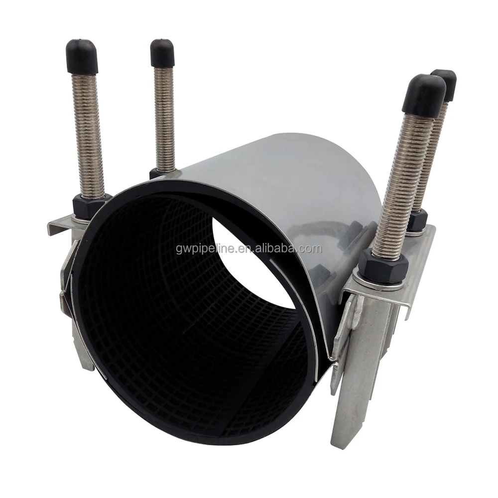 Full Stainless Steel Band Repair Pipe Clamps for Various Pipe O.D.