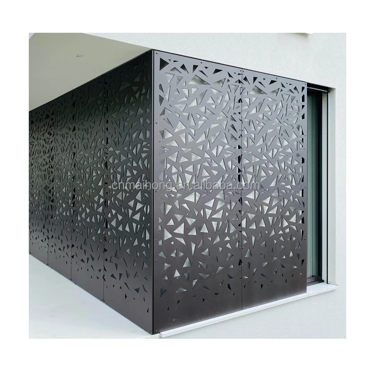 Aluminum Decorative Window Privacy Screen Covering Panel Laser Cut Facade Panels Wall Cladding Outdoor Application Curtain Walls