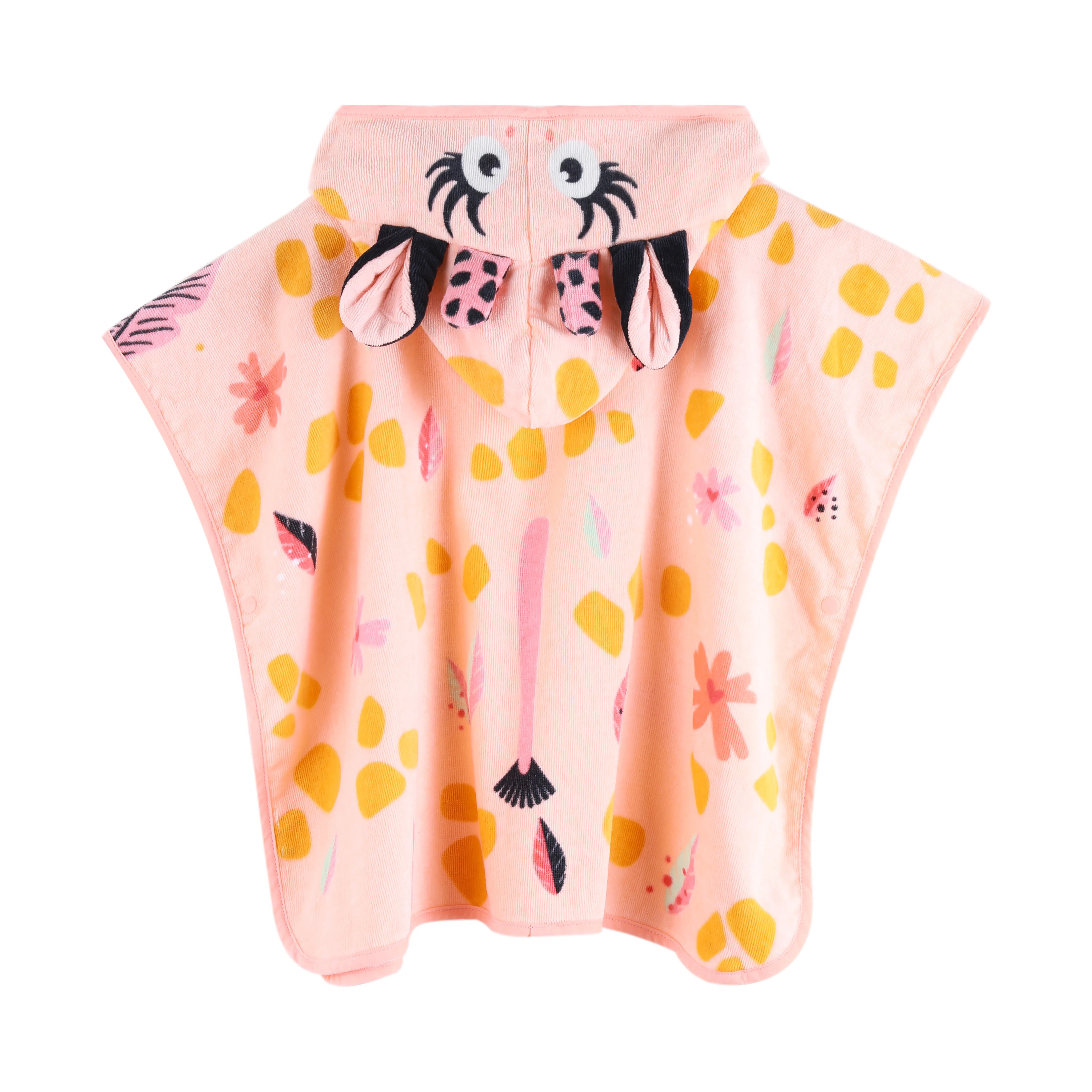 Kids Beach Towel Super Absorbent Quick Dry Microfiber Beach Towel 300GSM Thick Sand Free Cute Hooded Surf Beach Poncho Towel