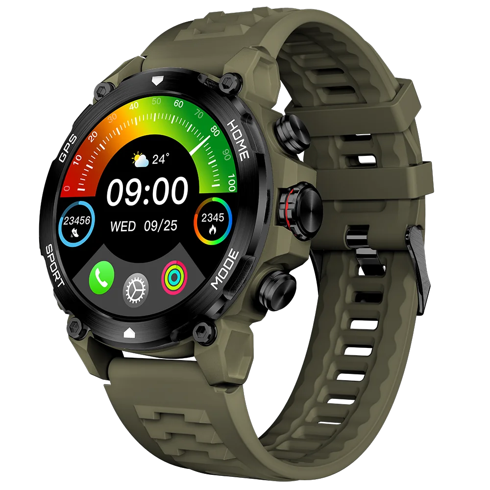 SMA G6 1.43inch Independent R&D Heath Outdoor Compass Barometer Monitoring 3ATM Waterproof Amoled Full Touch GPS Smart Watch