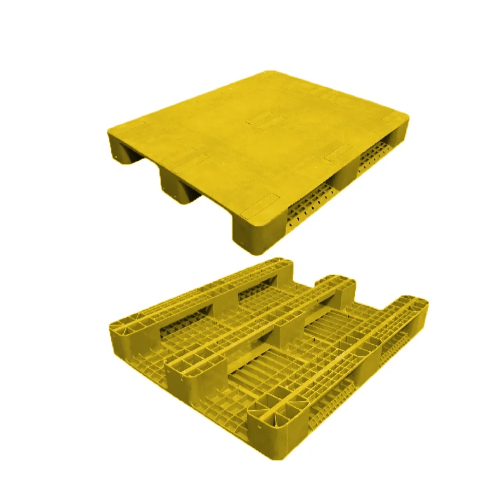 Longshenghe 3 runners Durable stacking and racking flat top plastic pallet