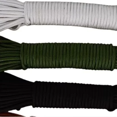 Colored polyester round rope nylon material core-spun braided rope clothing hat rope tassel accessories