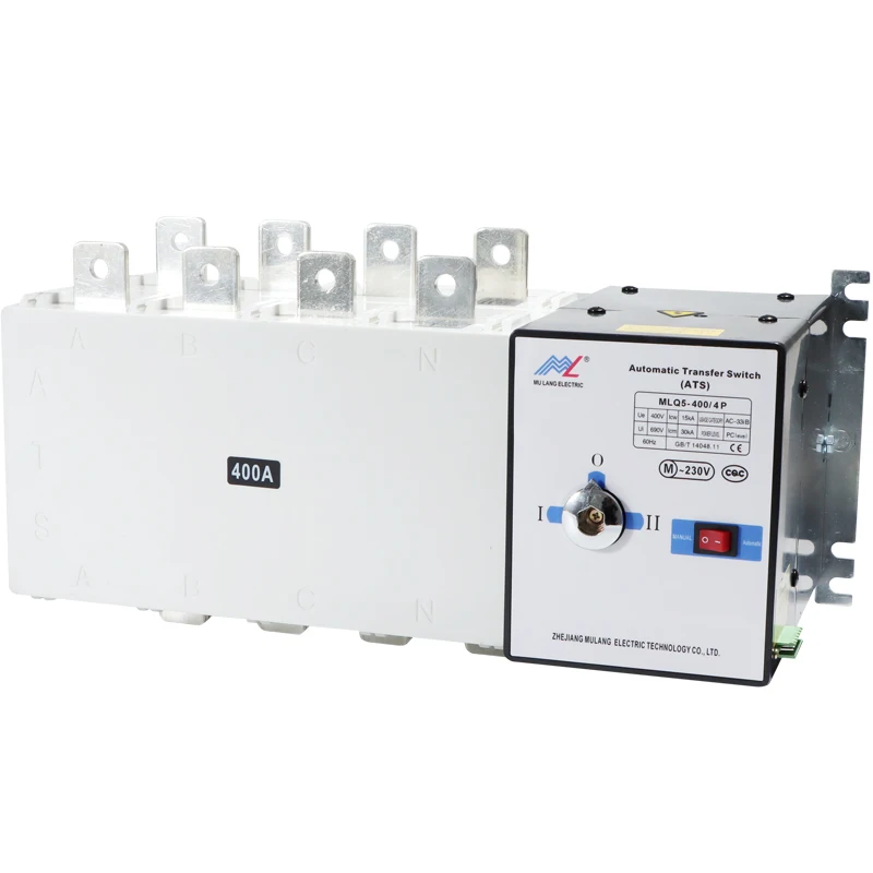 Factory 4P 400A isolated dual power automatic transfer switch ATS three-phase four-wire 380V switch