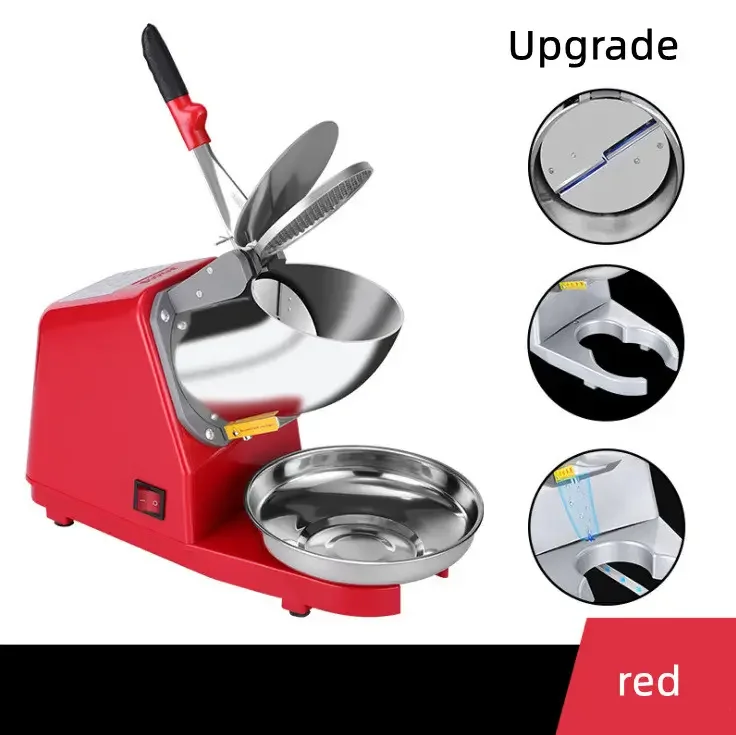 Commercial portable Snow Cone Maker Powerful Block Ice Shaver Machine stainless steel Electric Ice Crusher Machine