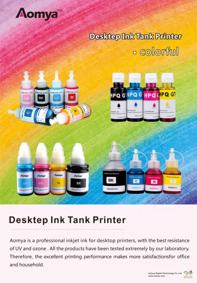 aomya office ink 102 high quality premium inkjet printers ink for EPN EcoTank ET-2700/ET-2750/ET-2751/ET-2756/ET-3700/ET-3750