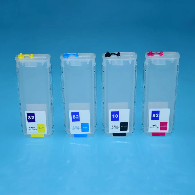 280ml Inkjet Refillable Ink Cartridge with chip 10 82 For HP Designjet 500 500ps 800 800ps HP500815mfp 820mp Plotter for HP10 82