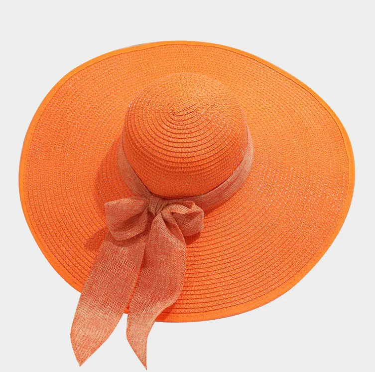 Promotional Big Wide Brim Floppy Spring Summer Beach Sun Lady Hats Fashion Natural Paper Straw Hats