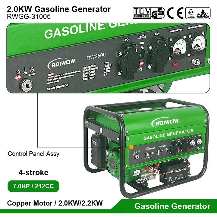 2.0KW Portable Petrol Engine Generator Set Price Gas Generator For Home House Small Gasoline Power Electric Generators