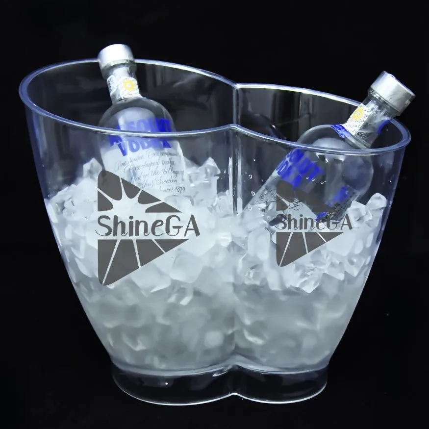 
Brand logo and color custom acrylic wine bucket cooler 