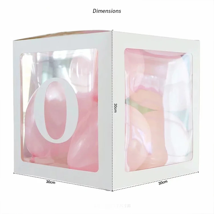 Party Decorations 1st Birthday Balloon Blocks Decor ONE Letter Boy Girl Baby Shower Decor First Birthday Balloon Boxes