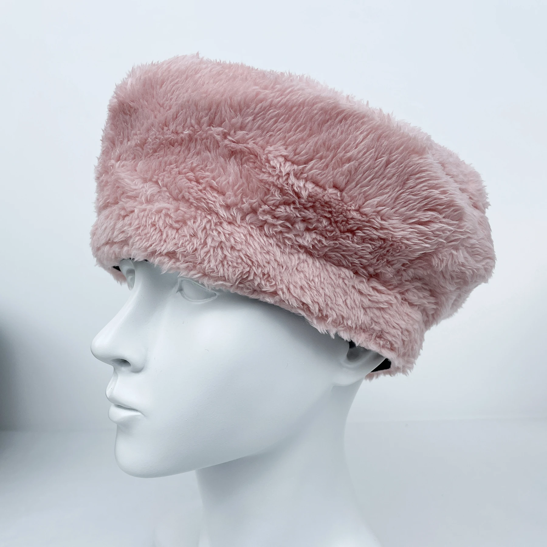 Berets Soft Fluffy Custom Logo Cheap Factory Supply Ladies Winter Warm Beret Hat For Women Promotional Beret Hat