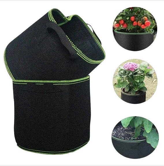 10 Gallon Reusable Durable Lightweight Felt Fabric Plant Grow Bag with Large Capacity for Potato Tomato Onion Flower Vegetable