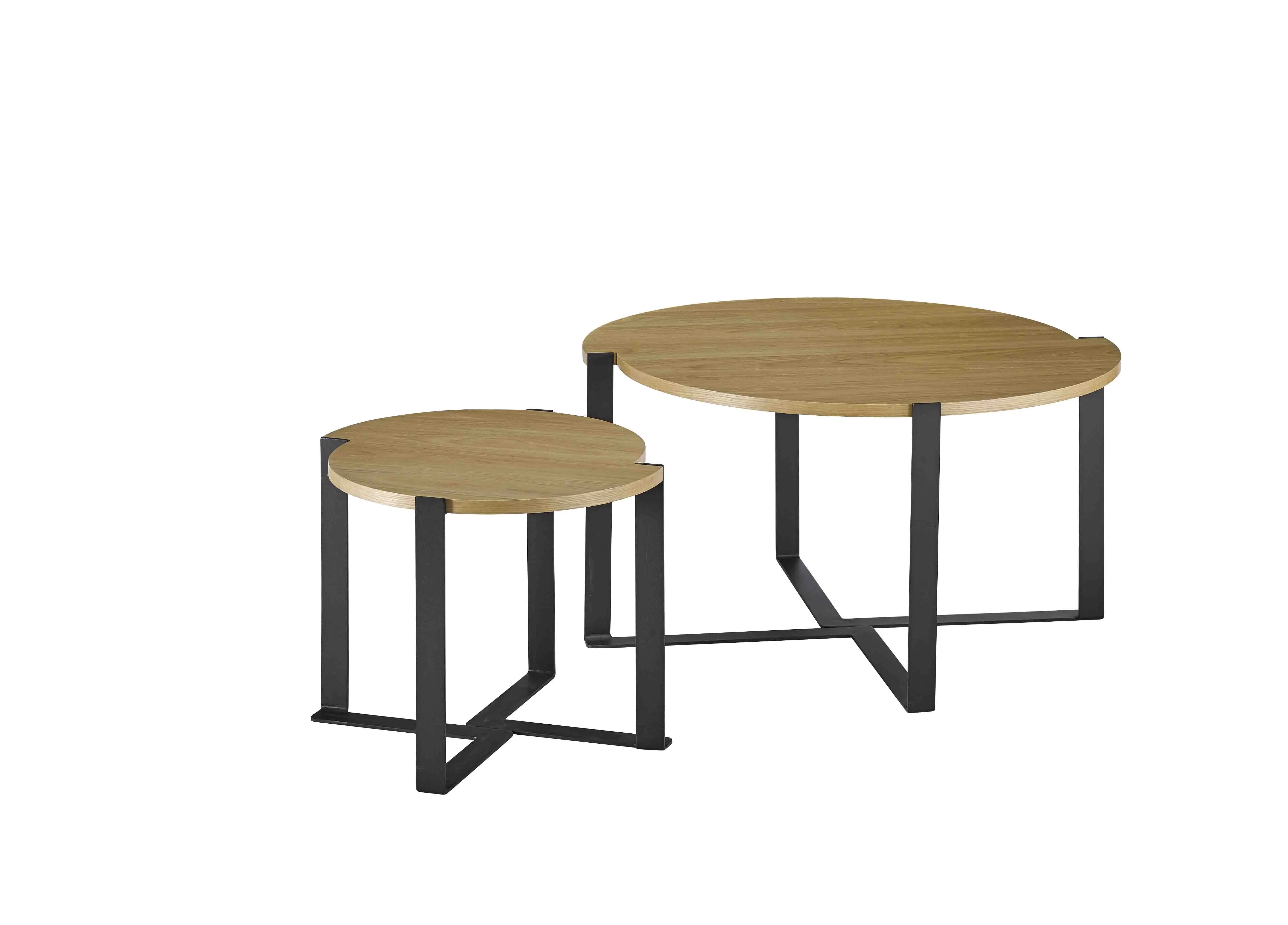 popular glass table top oak legs solid wood coffee table set