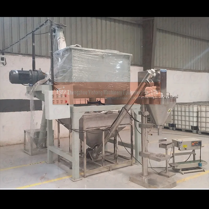Bonding  mortar wall putty mixing equipment with automatic bag filling machine tile adhesive dry mortar mixing machine