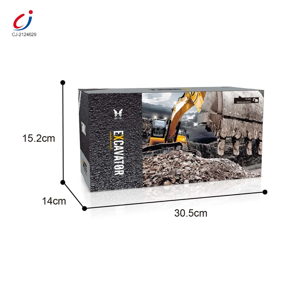Chengji kids 1:24 2.4G 6 channel radio rc simulation mini engineering car remote control excavator truck toy
