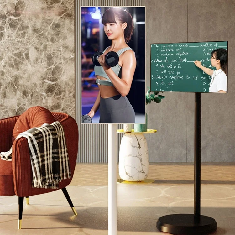 CNS-215MSD top Quality Inch Stand TV White Touch Screen Smart Television Interactive Portable 4K LCD Smart Tv with low price