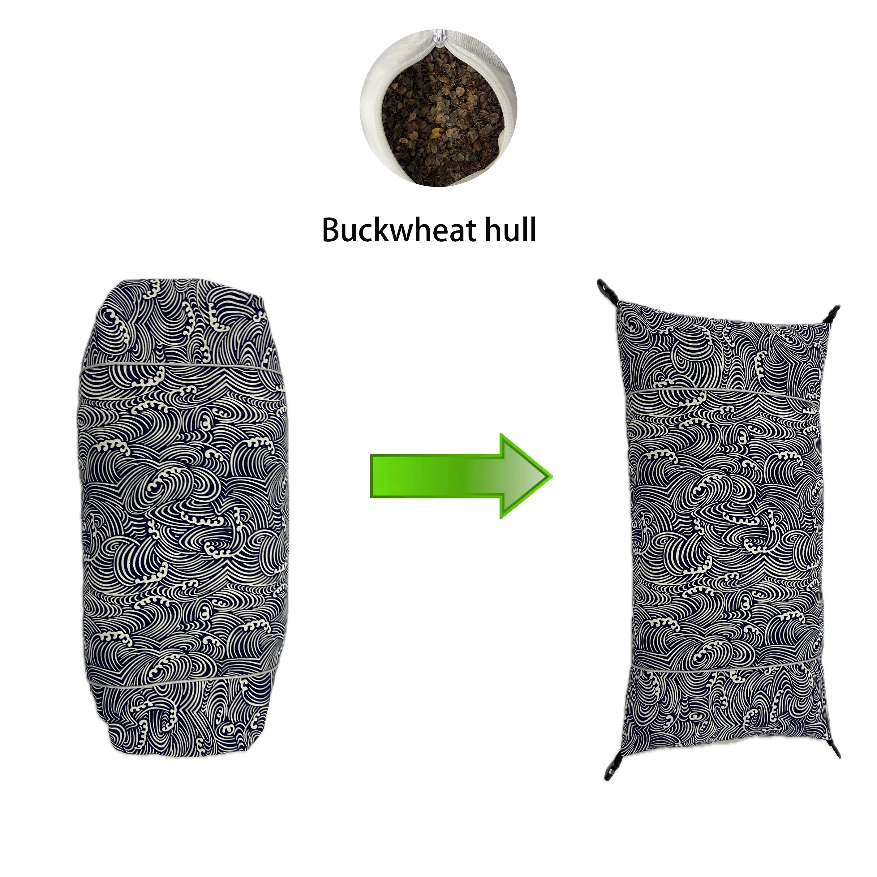 Meditation Pillow Comfortable Floor cushion Buckwheat shell pillow sleeping pillow for Adults Premium Yoga Buckwheat Bolster