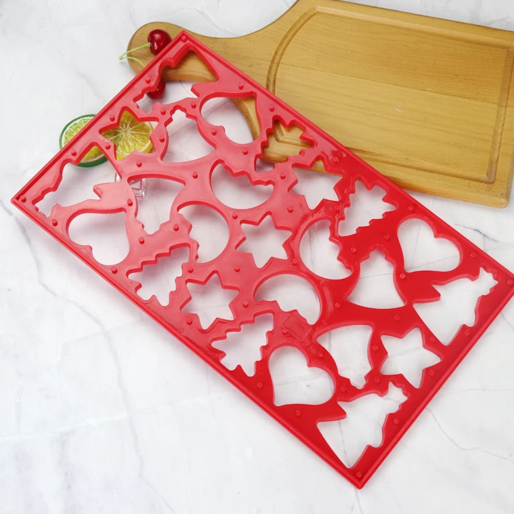 New design DIY baking cake craft bakery pastry tools cookie polygraphic shapes baking plastic biscuit mold