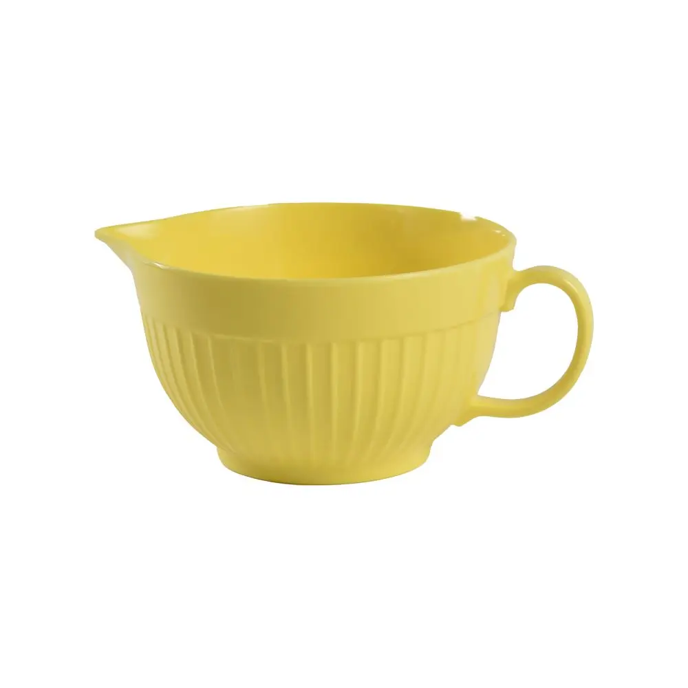 Amazon Hot Sale Melamine Batter Bowl with Handle Plastic Mixing Bowl with Handle and Pour Spout Small
