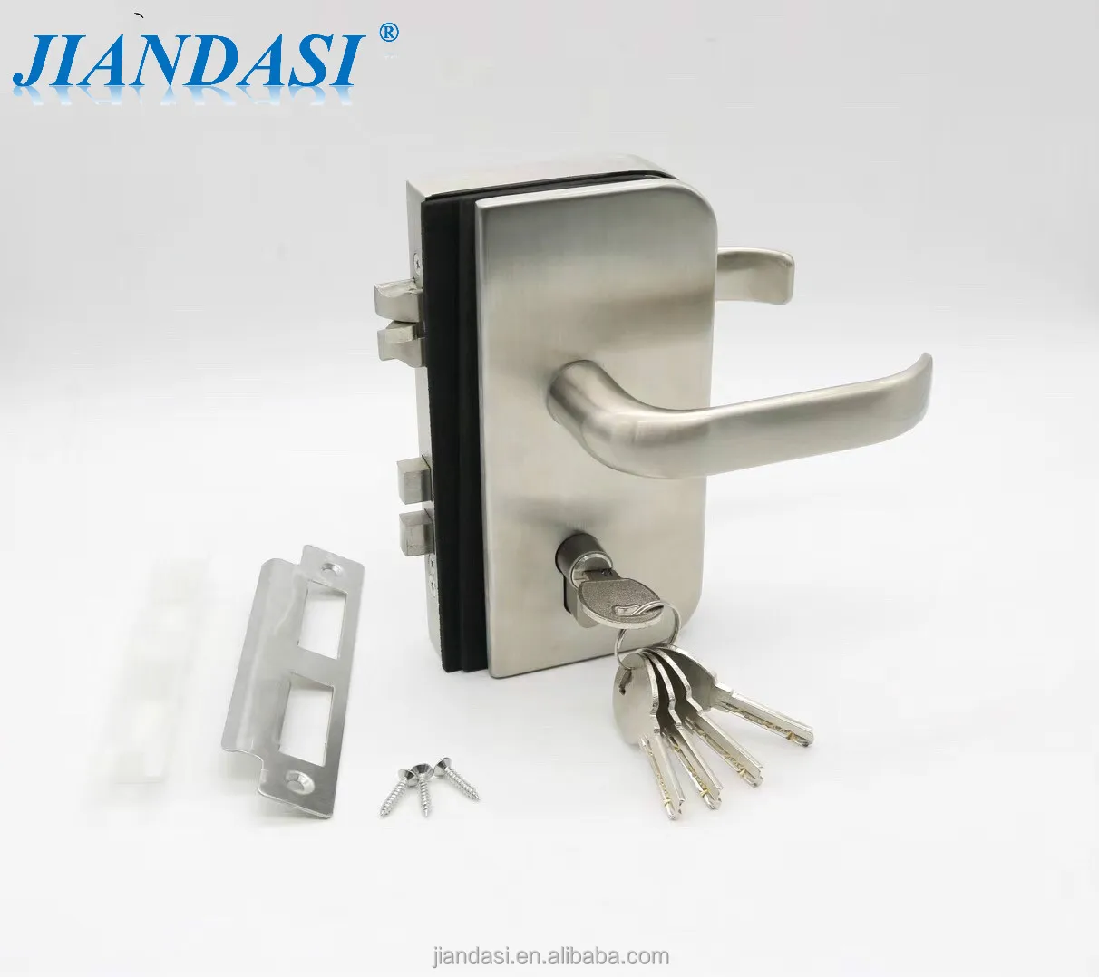 glass door lock with lever handle glass to wall stainless steel