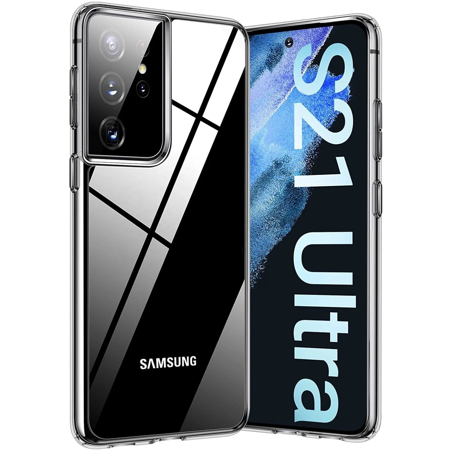 TORRAS Diamond Series For Samsung Galaxy S21 Ultra 6.8 Inch Hard PC Shockproof Clear Slim Thin Mobile Cover Phone Accessories