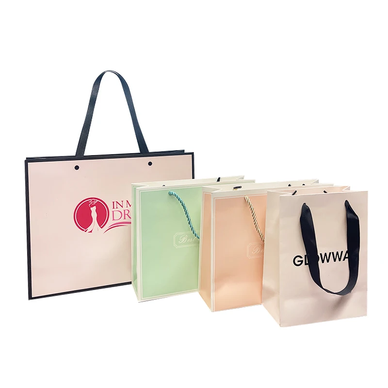 Professional Manufacturer Gift Shopping Paper Bag With Your Own Logo Color Size Handles
