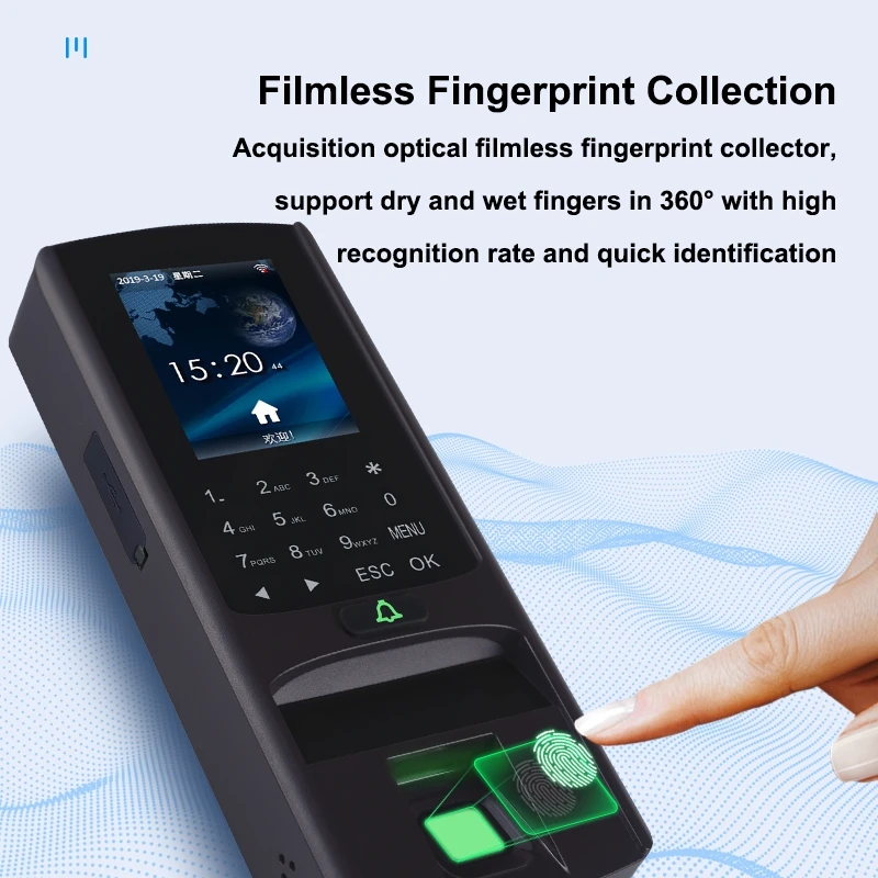 2.8inch Display Screen RFID Access Control Staff Attendance Machine Biometric Fingerprint Recognition Access Control Machine